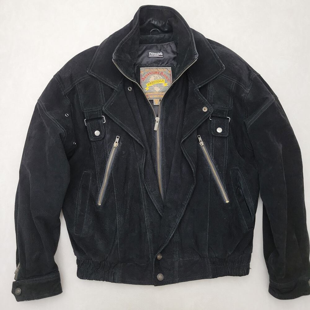 Wilsons Adventure Bound Suede Jacket Mens Medium 3M Insulation Black